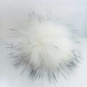 $6 Add-on Removable Natural White Pompom with Snap